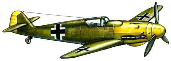 Истребитель Мессершмитт Me109 (Германия).